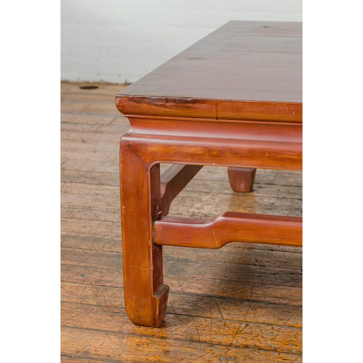 Square Coffee Table with Humpback Stretcher and Horse Hoof Legs-10. Asian & Chinese Furniture, Art, Antiques, Vintage Home Décor for sale at FEA Home