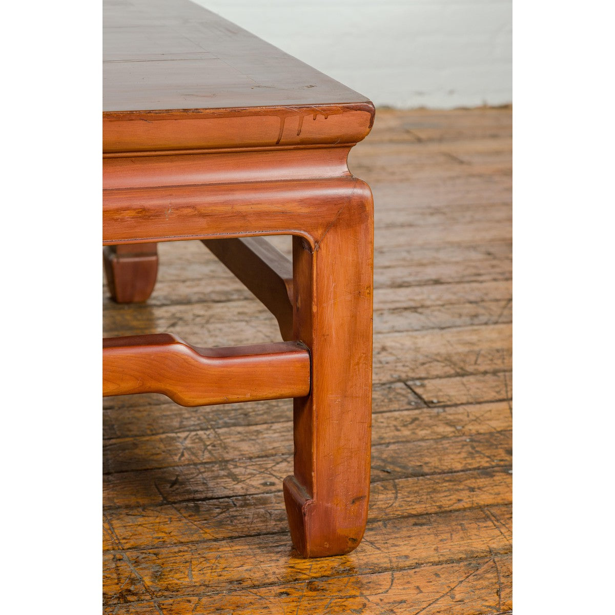Square Coffee Table with Humpback Stretcher and Horse Hoof Legs-11. Asian & Chinese Furniture, Art, Antiques, Vintage Home Décor for sale at FEA Home