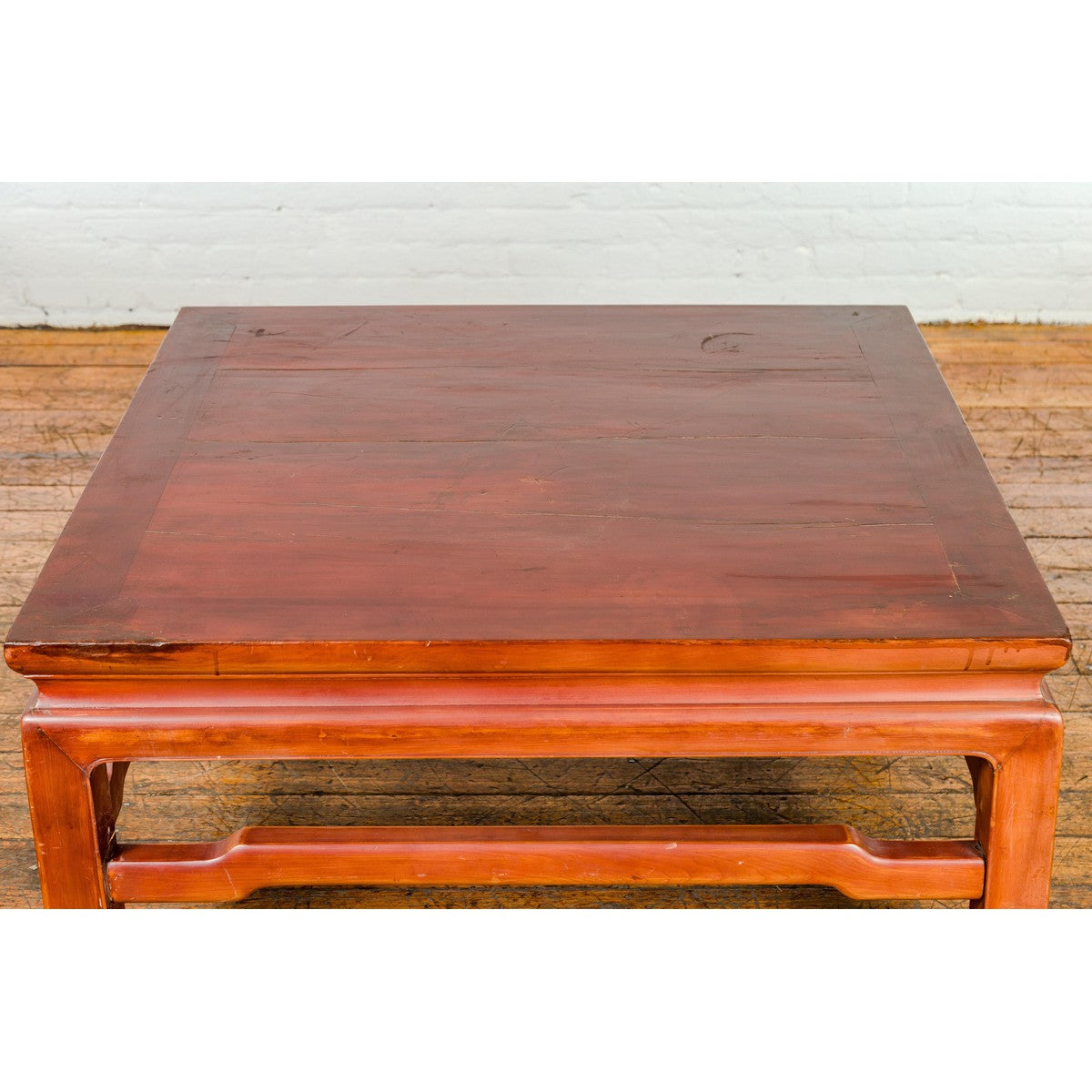 Square Coffee Table with Humpback Stretcher and Horse Hoof Legs-8. Asian & Chinese Furniture, Art, Antiques, Vintage Home Décor for sale at FEA Home
