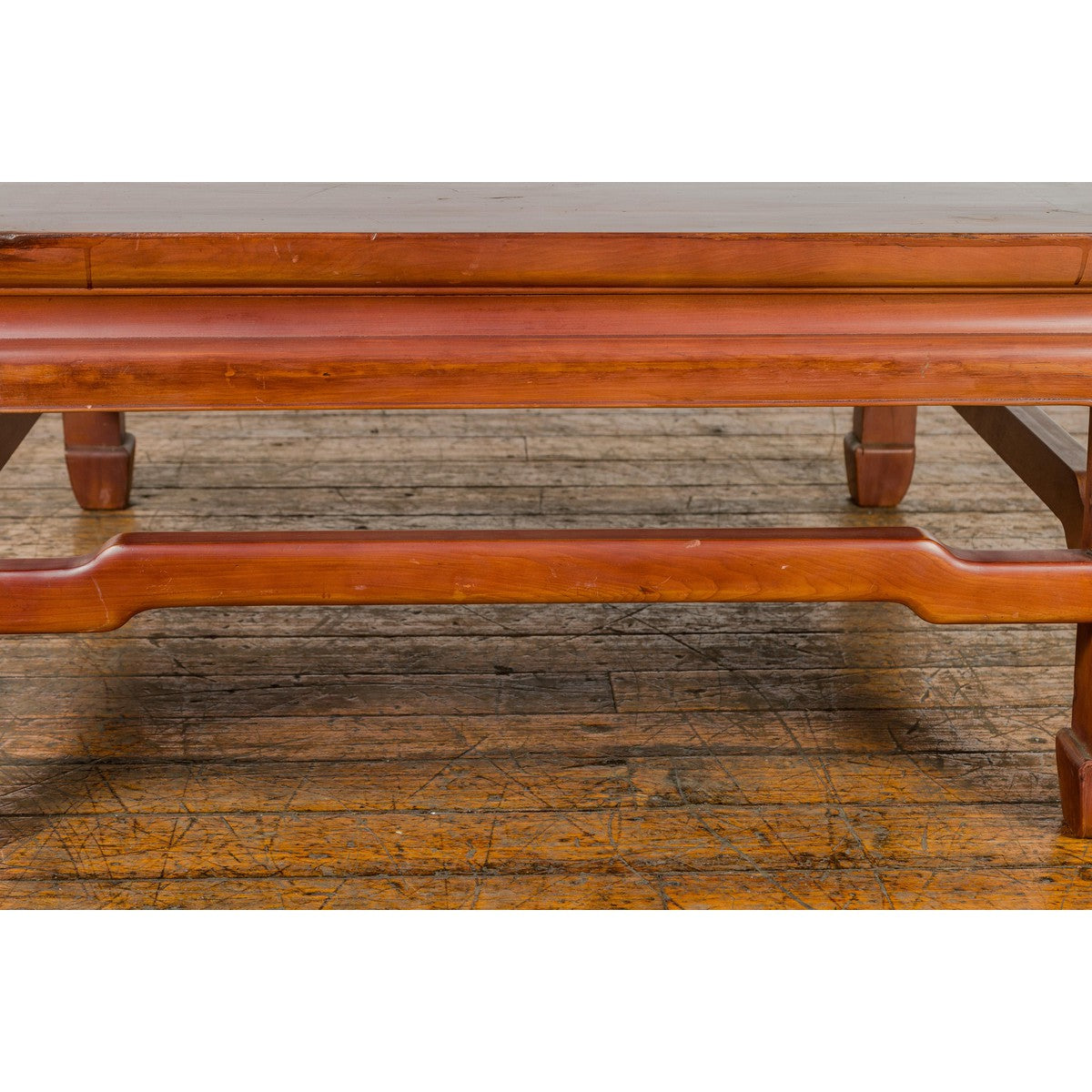 Square Coffee Table with Humpback Stretcher and Horse Hoof Legs-9. Asian & Chinese Furniture, Art, Antiques, Vintage Home Décor for sale at FEA Home