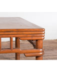 1900s Antique Square Elmwood Coffee Table-4. Asian & Chinese Furniture, Art, Antiques, Vintage Home Décor for sale at FEA Home