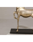 Vintage Silver over Brass Walking Horse Statuette on Ebonized Oak Base-6. Asian & Chinese Furniture, Art, Antiques, Vintage Home Décor for sale at FEA Home