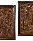 Hand-Carved Antique Wall Panels with Puppet Design-1. Asian & Chinese Furniture, Art, Antiques, Vintage Home Décor for sale at FEA Home