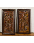 Hand-Carved Antique Wall Panels with Puppet Design-3. Asian & Chinese Furniture, Art, Antiques, Vintage Home Décor for sale at FEA Home