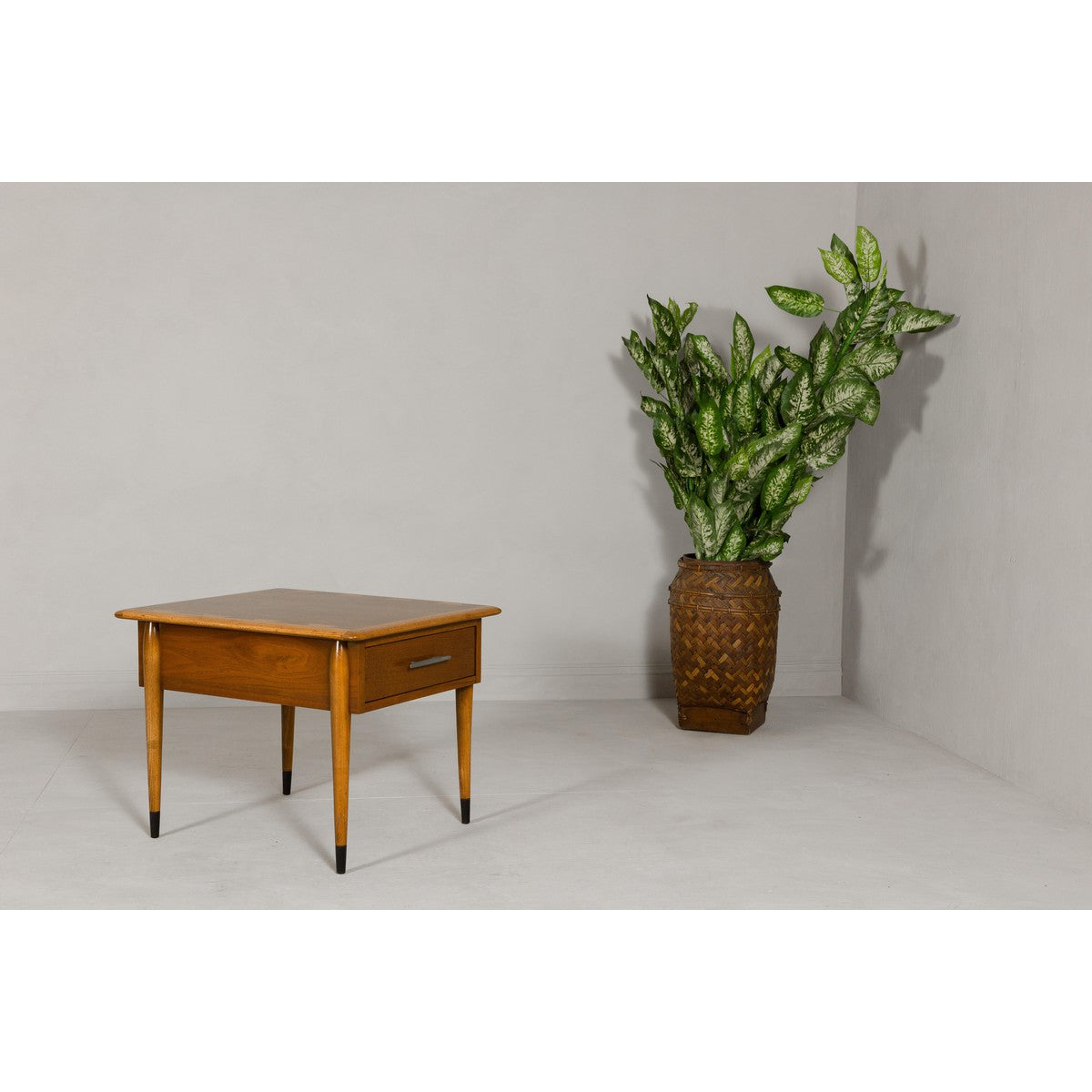 Lane Altavista Midcentury Side Table with Single Drawer and Tapering Legs-12. Asian & Chinese Furniture, Art, Antiques, Vintage Home Décor for sale at FEA Home