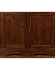 Javanese Dutch Colonial Two Part Display Corner Cabinet with Glass Doors-10. Asian & Chinese Furniture, Art, Antiques, Vintage Home Décor for sale at FEA Home