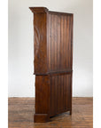 Javanese Dutch Colonial Two Part Display Corner Cabinet with Glass Doors-13. Asian & Chinese Furniture, Art, Antiques, Vintage Home Décor for sale at FEA Home