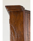 Javanese Dutch Colonial Two Part Display Corner Cabinet with Glass Doors-15. Asian & Chinese Furniture, Art, Antiques, Vintage Home Décor for sale at FEA Home