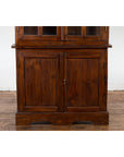 Javanese Dutch Colonial Two Part Display Corner Cabinet with Glass Doors-6. Asian & Chinese Furniture, Art, Antiques, Vintage Home Décor for sale at FEA Home