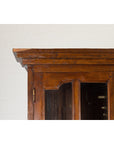 Javanese Dutch Colonial Two Part Display Corner Cabinet with Glass Doors-7. Asian & Chinese Furniture, Art, Antiques, Vintage Home Décor for sale at FEA Home