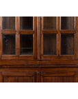 Javanese Dutch Colonial Two Part Display Corner Cabinet with Glass Doors-9. Asian & Chinese Furniture, Art, Antiques, Vintage Home Décor for sale at FEA Home