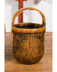 Large Antique Willow Grain Basket with Wooden Handle, Sold Each-5. Asian & Chinese Furniture, Art, Antiques, Vintage Home Décor for sale at FEA Home