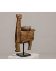 19th Century Rustic Carved Wooden Mortar and Pestle Mounted on Black Custom Base-15. Asian & Chinese Furniture, Art, Antiques, Vintage Home Décor for sale at FEA Home