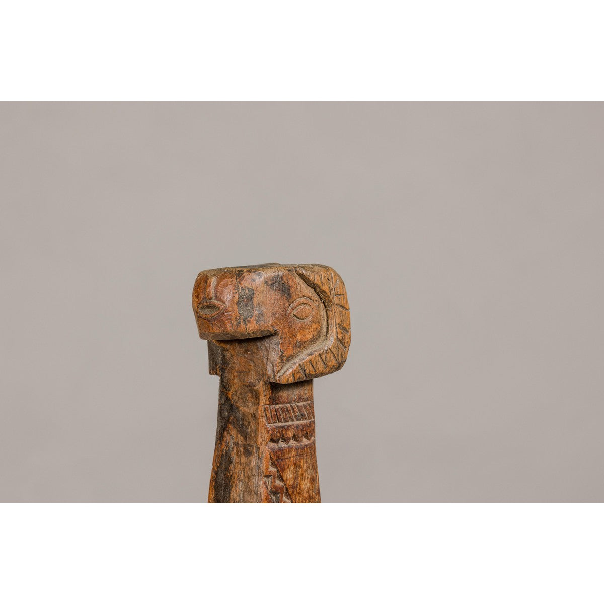 19th Century Rustic Carved Wooden Mortar and Pestle Mounted on Black Custom Base-17. Asian & Chinese Furniture, Art, Antiques, Vintage Home Décor for sale at FEA Home