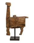 19th Century Rustic Carved Wooden Mortar and Pestle Mounted on Black Custom Base-19. Asian & Chinese Furniture, Art, Antiques, Vintage Home Décor for sale at FEA Home