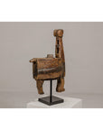 19th Century Rustic Carved Wooden Mortar and Pestle Mounted on Black Custom Base-8. Asian & Chinese Furniture, Art, Antiques, Vintage Home Décor for sale at FEA Home