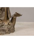 Bronze Statuette of a Chinese Ancestral Figure Standing on a Giant Fish-11. Asian & Chinese Furniture, Art, Antiques, Vintage Home Décor for sale at FEA Home