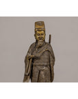 Bronze Statuette of a Chinese Ancestral Figure Standing on a Giant Fish-5. Asian & Chinese Furniture, Art, Antiques, Vintage Home Décor for sale at FEA Home