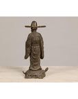 Bronze Statuette of a Scholar Standing on a Turtle, with Detailed Robe-11. Asian & Chinese Furniture, Art, Antiques, Vintage Home Décor for sale at FEA Home