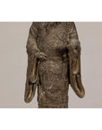Bronze Statuette of a Scholar Standing on a Turtle, with Detailed Robe-4. Asian & Chinese Furniture, Art, Antiques, Vintage Home Décor for sale at FEA Home