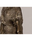 Bronze Statuette of a Scholar Standing on a Turtle, with Detailed Robe-5. Asian & Chinese Furniture, Art, Antiques, Vintage Home Décor for sale at FEA Home