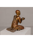 Thai 1900s Gilt and Polychrome Hand Carved Sculpture of Seated Buddhist Monk-11. Asian & Chinese Furniture, Art, Antiques, Vintage Home Décor for sale at FEA Home