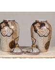 Arita Style Lidded Jars with Gold, Blue and Orange Floral Motifs-15. Asian & Chinese Furniture, Art, Antiques, Vintage Home Décor for sale at FEA Home