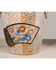 Arita Style Lidded Jars with Gold, Blue and Orange Floral Motifs-8. Asian & Chinese Furniture, Art, Antiques, Vintage Home Décor for sale at FEA Home