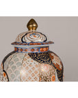 Arita Style Lidded Jars with Gold, Blue and Orange Floral Motifs-9. Asian & Chinese Furniture, Art, Antiques, Vintage Home Décor for sale at FEA Home