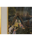 Mughal Style Watercolor on Paper Painting Depicting a King and His Harem, Framed-6. Asian & Chinese Furniture, Art, Antiques, Vintage Home Décor for sale at FEA Home