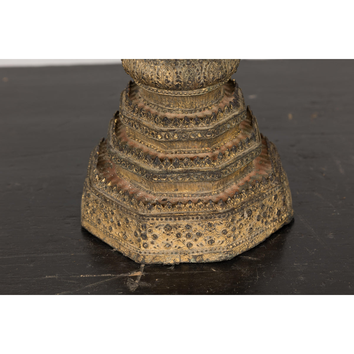 19th Century Gilded Bronze Tabletop Temple Statue-11. Asian & Chinese Furniture, Art, Antiques, Vintage Home Décor for sale at FEA Home