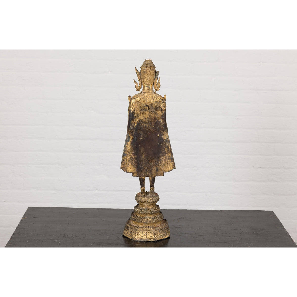 19th Century Gilded Bronze Tabletop Temple Statue-14. Asian & Chinese Furniture, Art, Antiques, Vintage Home Décor for sale at FEA Home