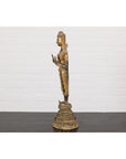 19th Century Gilded Bronze Tabletop Temple Statue-15. Asian & Chinese Furniture, Art, Antiques, Vintage Home Décor for sale at FEA Home