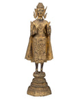 19th Century Gilded Bronze Tabletop Temple Statue-1. Asian & Chinese Furniture, Art, Antiques, Vintage Home Décor for sale at FEA Home