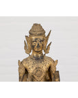 19th Century Gilded Bronze Tabletop Temple Statue-5. Asian & Chinese Furniture, Art, Antiques, Vintage Home Décor for sale at FEA Home