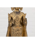 19th Century Gilded Bronze Tabletop Temple Statue-6. Asian & Chinese Furniture, Art, Antiques, Vintage Home Décor for sale at FEA Home