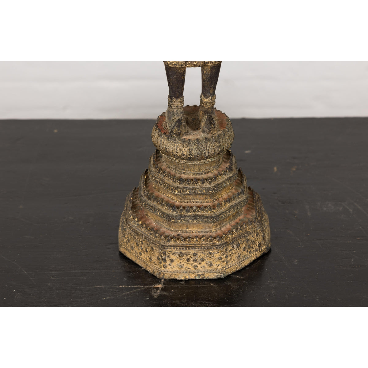 19th Century Gilded Bronze Tabletop Temple Statue-8. Asian & Chinese Furniture, Art, Antiques, Vintage Home Décor for sale at FEA Home