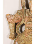 19th Century Carved Polychrome Samurai Sculpture-9. Asian & Chinese Furniture, Art, Antiques, Vintage Home Décor for sale at FEA Home