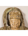 19th Century Carved Polychrome Samurai Sculpture-10. Asian & Chinese Furniture, Art, Antiques, Vintage Home Décor for sale at FEA Home