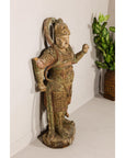 19th Century Carved Polychrome Samurai Sculpture-12. Asian & Chinese Furniture, Art, Antiques, Vintage Home Décor for sale at FEA Home