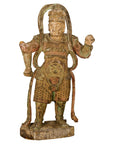 19th Century Carved Polychrome Samurai Sculpture-15. Asian & Chinese Furniture, Art, Antiques, Vintage Home Décor for sale at FEA Home