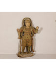 19th Century Carved Polychrome Samurai Sculpture-2. Asian & Chinese Furniture, Art, Antiques, Vintage Home Décor for sale at FEA Home