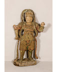 19th Century Carved Polychrome Samurai Sculpture-1. Asian & Chinese Furniture, Art, Antiques, Vintage Home Décor for sale at FEA Home