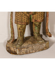 19th Century Carved Polychrome Samurai Sculpture-6. Asian & Chinese Furniture, Art, Antiques, Vintage Home Décor for sale at FEA Home