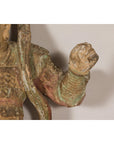 19th Century Carved Polychrome Samurai Sculpture-8. Asian & Chinese Furniture, Art, Antiques, Vintage Home Décor for sale at FEA Home