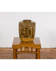 Two-Toned Brown Vase with Archaic Style Figures and Calligraphy Motifs-10. Asian & Chinese Furniture, Art, Antiques, Vintage Home Décor for sale at FEA Home