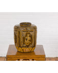 Two-Toned Brown Vase with Archaic Style Figures and Calligraphy Motifs-14. Asian & Chinese Furniture, Art, Antiques, Vintage Home Décor for sale at FEA Home