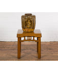 Two-Toned Brown Vase with Archaic Style Figures and Calligraphy Motifs-3. Asian & Chinese Furniture, Art, Antiques, Vintage Home Décor for sale at FEA Home