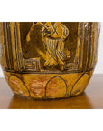 Two-Toned Brown Vase with Archaic Style Figures and Calligraphy Motifs-8. Asian & Chinese Furniture, Art, Antiques, Vintage Home Décor for sale at FEA Home