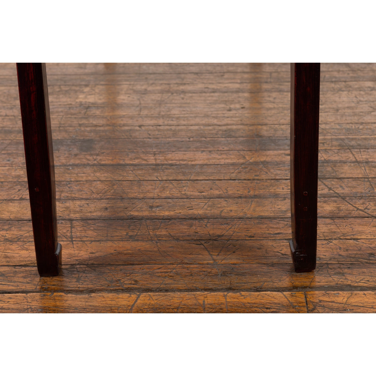 Chinese Antique Lacquered Wooden Desk with Four Drawers and Curling Scrolls-16. Asian & Chinese Furniture, Art, Antiques, Vintage Home Décor for sale at FEA Home